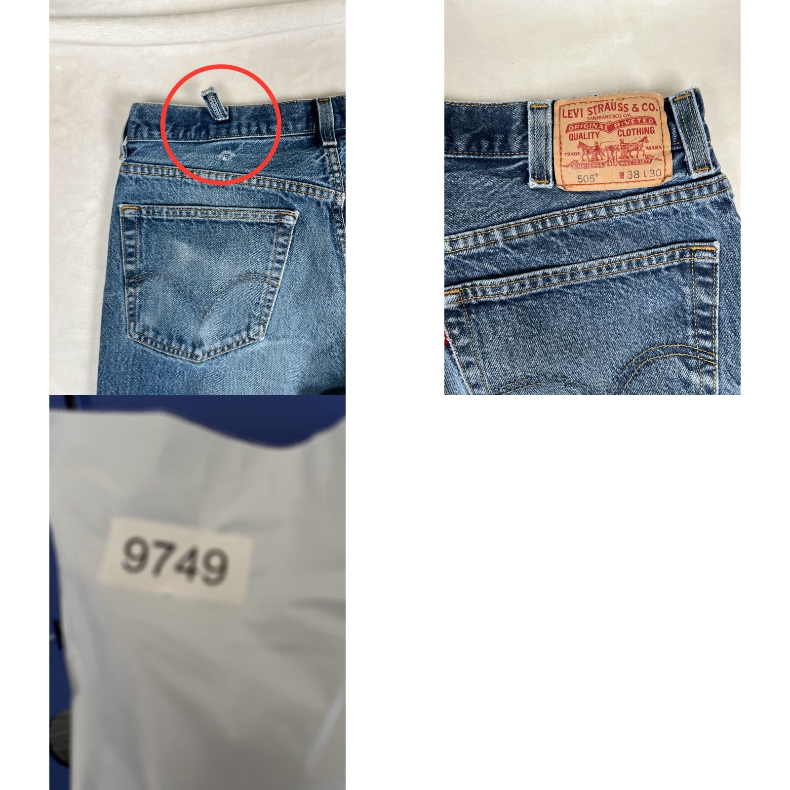Levi's VINTAGE Levi’s 505 Jeans Denim Blue 36x30 Regular Men Size US 36 / EU 52 - 8 Thumbnail