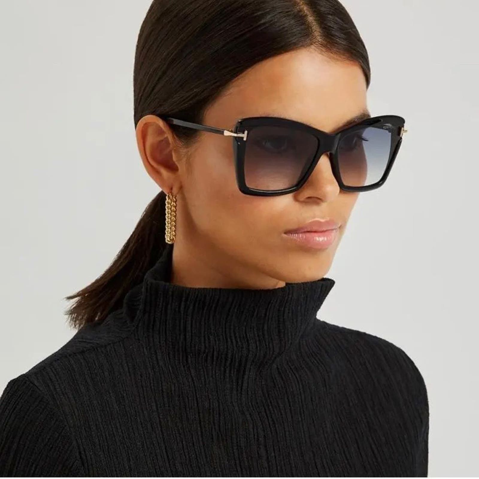 Tom Ford BRAND NEW TOM FORD Leah FT0849/S 01B Black Women 