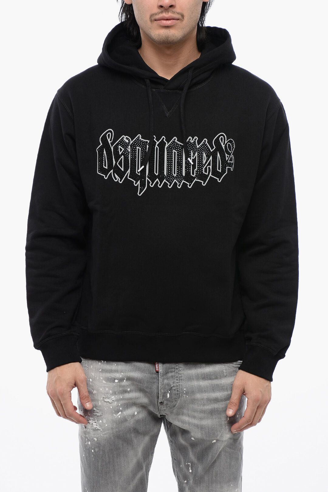Dsquared2 Hoodie GOTHIC with Logo in Crystals Size US M / EU 48-50 / 2 - 1 Thumbnail