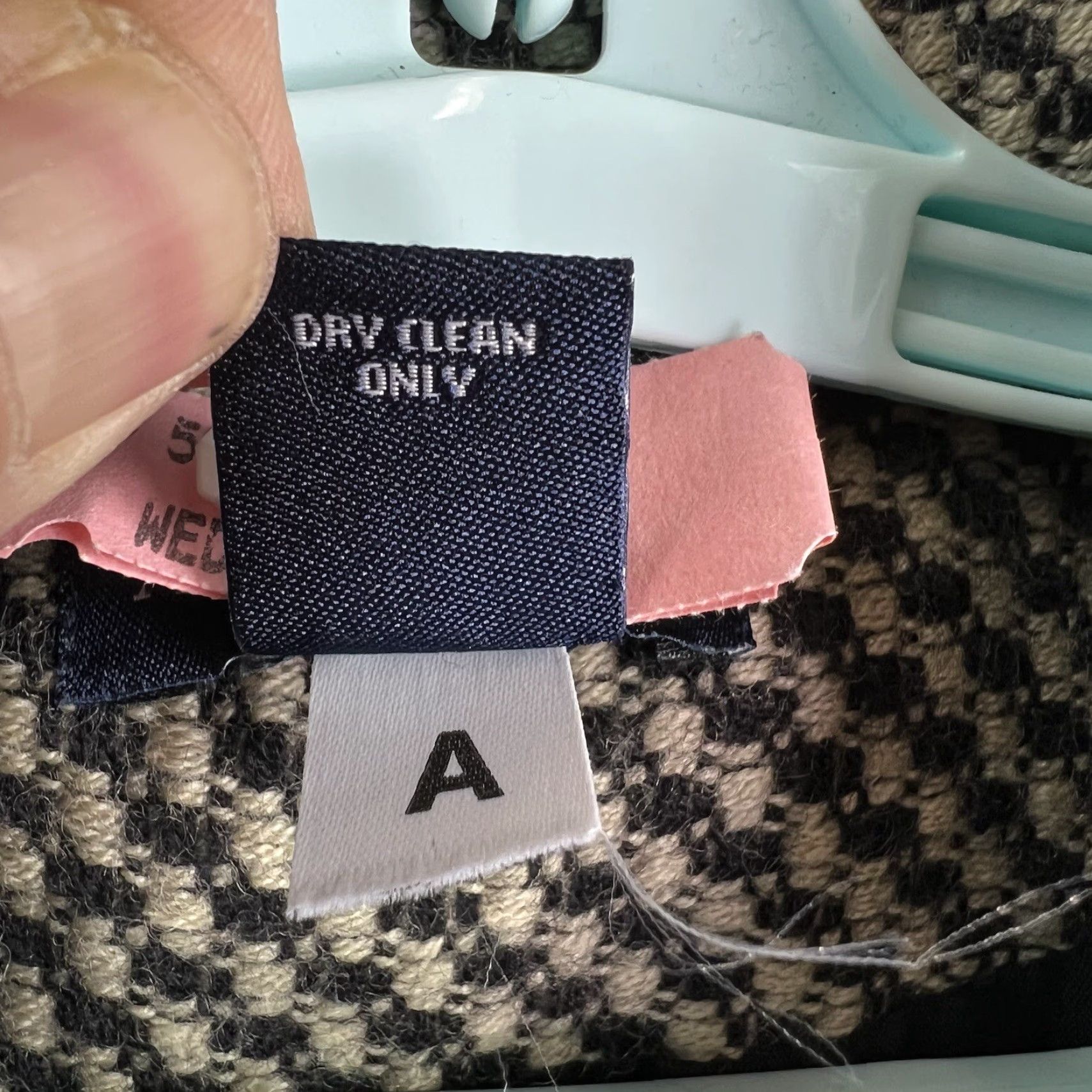 Ann Taylor VINTAGE Ann Taylor Blazer Women SZ12 Wool Argyle Diamond Black Career Jacket 90s Size XL / US 12-14 / IT 48-50 - 7 Thumbnail