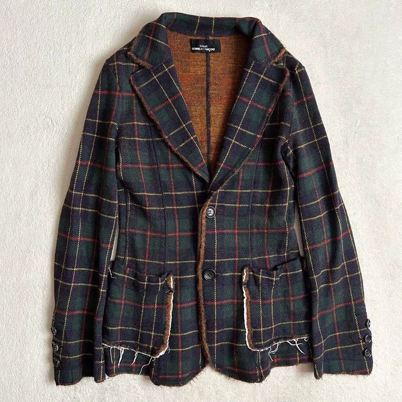 Comme des Garcons Comme des Garcons Wool blue-green plaid coat Size M / US 6-8 / IT 42-44 - 1 Thumbnail