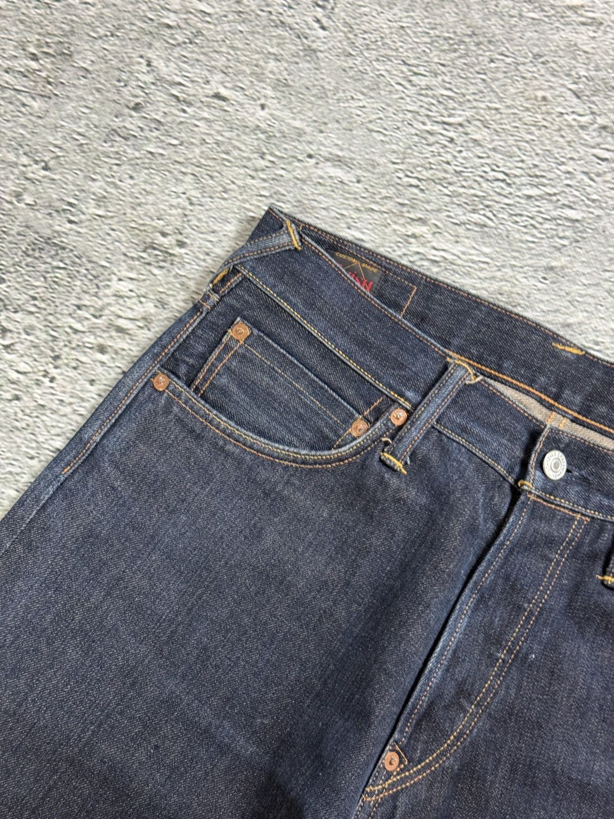 Evisu Evisu jeans daicock big logo yellow selvedge denim Size US 31 - 10 Thumbnail