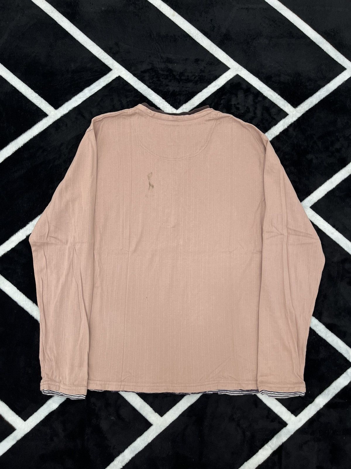 GOA Vintage Layered Henley LS Shirt Dusty Rose Striped Detail Size US XL / EU 56 / 4 - 8 Thumbnail