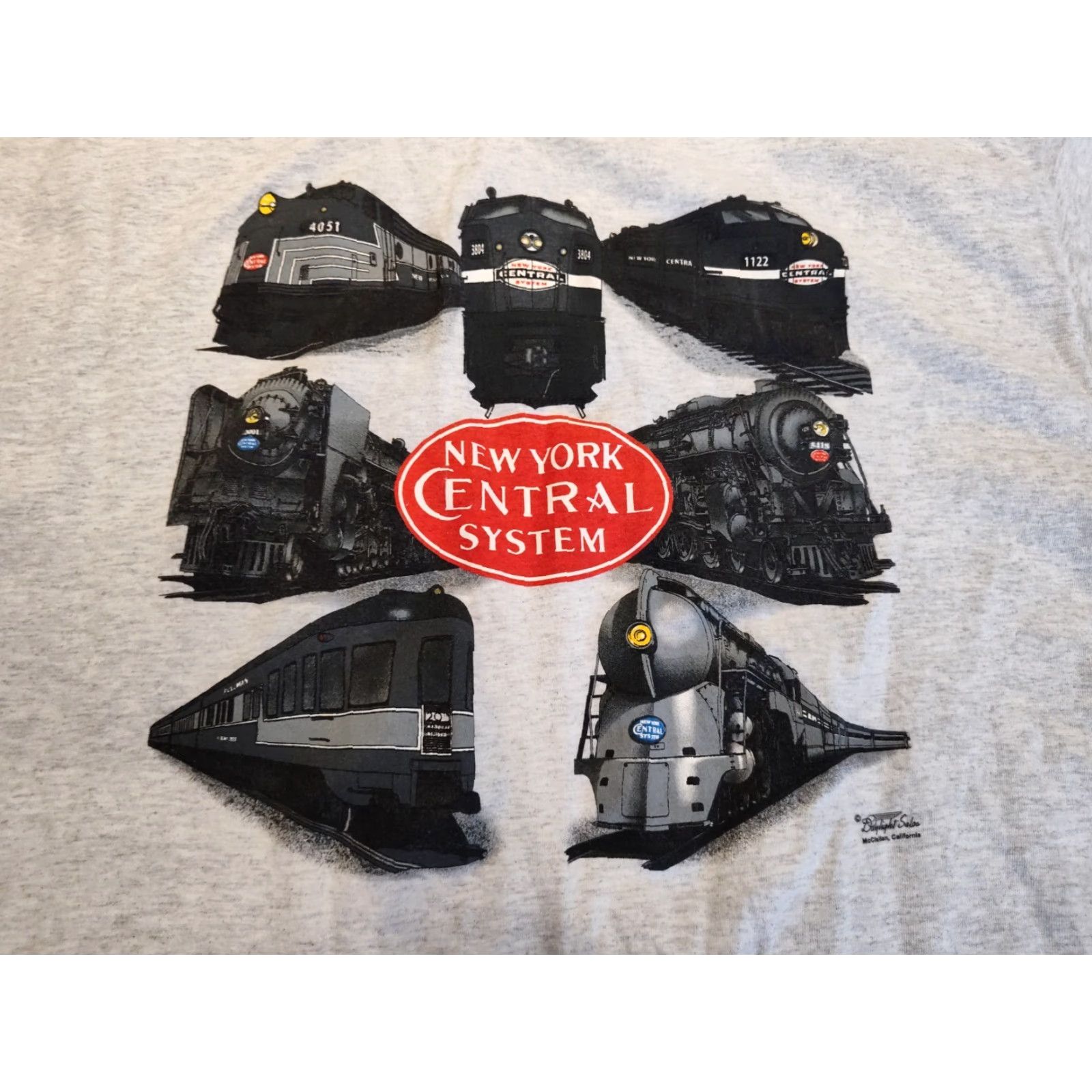 Vintage VINTAGE Gildan New York Central System Train Graphic T-Shirt XL Gray Unisex Adult 90s Transportation Size US XL / EU 56 / 4 - 3 Thumbnail