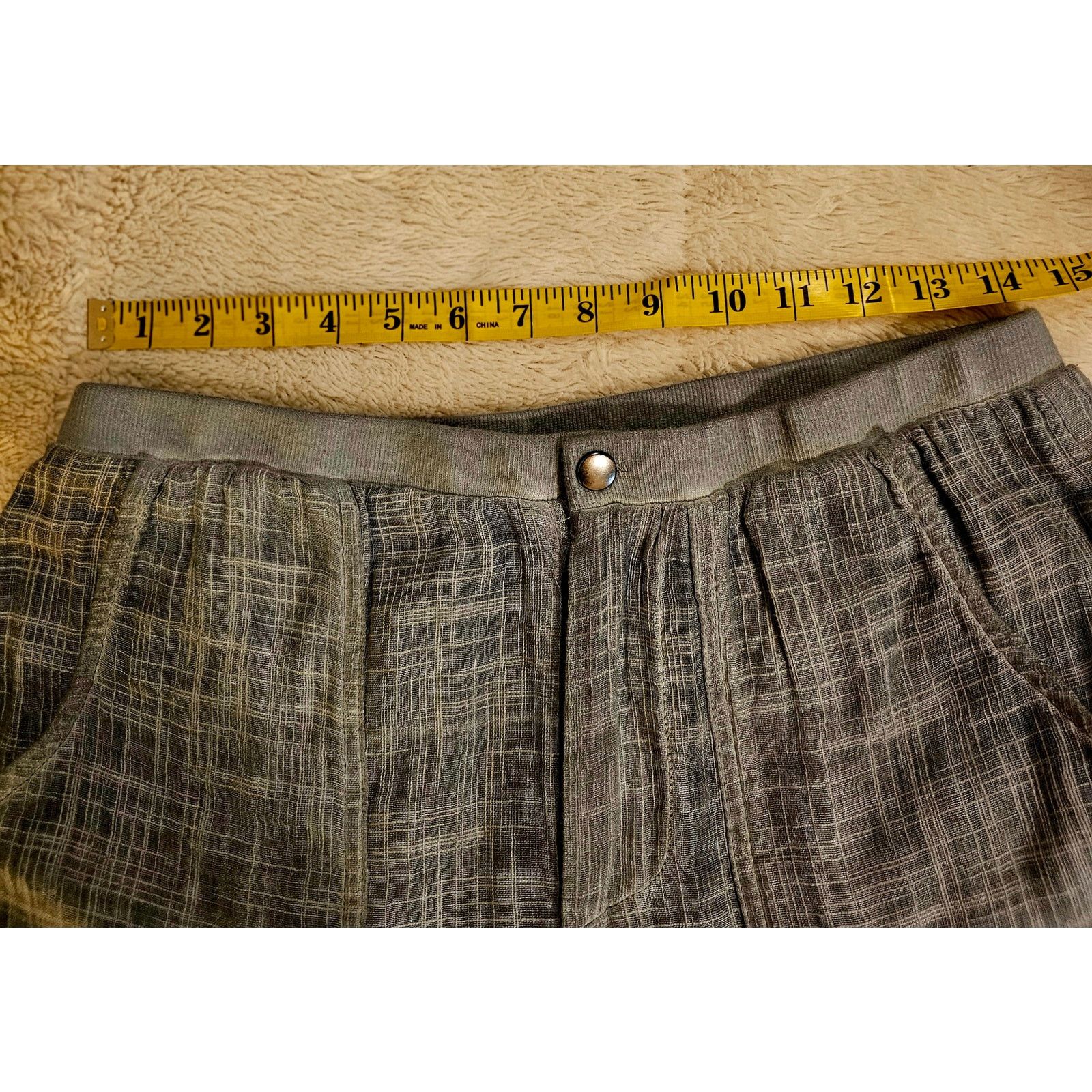 Chicos Soft Surroundings Sm Gauzy Gray blue Ruffled bottom. Boho Size 28" / US 6 / IT 42 - 4 Thumbnail