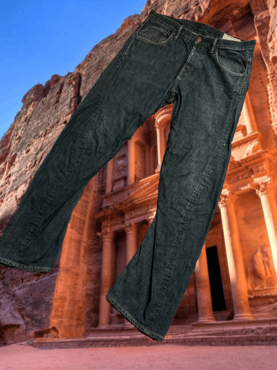 Allsaints jeans pants Y2K Allsaints 3D vintage w32 streetwear Size US 32 / EU 48 - 1 Thumbnail