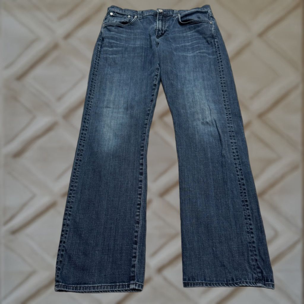 Citizens Of Humanity Citizens of Humanity Straight Leg Jeans Mens 33x33 Blue Dark Wash Size US 33 - 1 Thumbnail