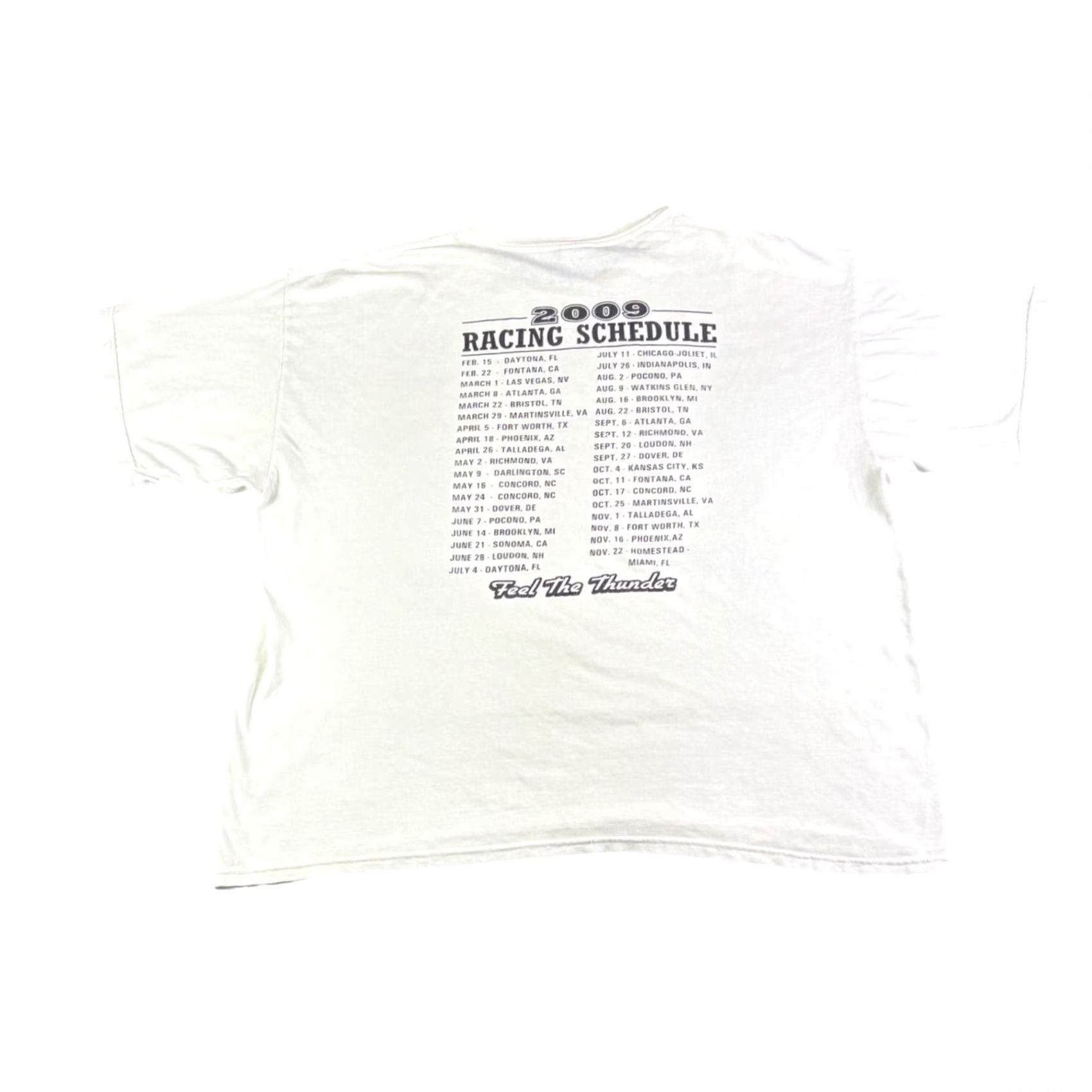 Gildan VINTAGE 2009 Martinsville 500 Laps NASCAR T-Shirt Mens XL White NASCAR Schedule Shirt Size US XL / EU 56 / 4 - 3 Thumbnail