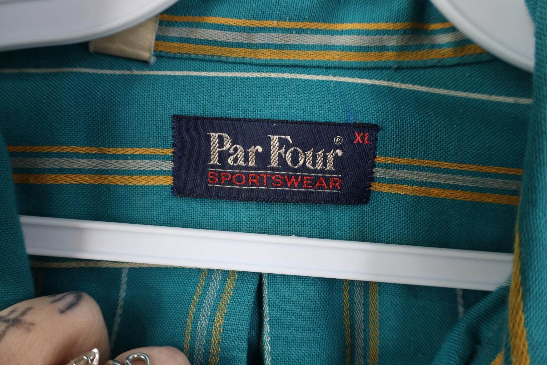 Vintage Vintage 90s Streetwear Block Collared Button Down Shirt USA Size US XL / EU 56 / 4 - 9 Thumbnail