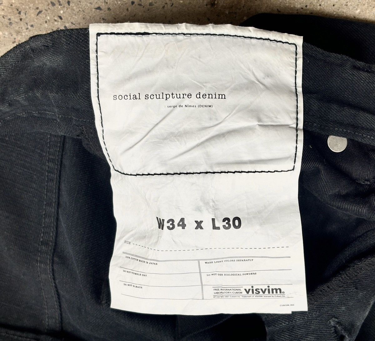 Visvim Visvim 21ss 01.2D17 Social Sculpture Blk Damaged-17 Size US 34 / EU 50 - 11 Thumbnail