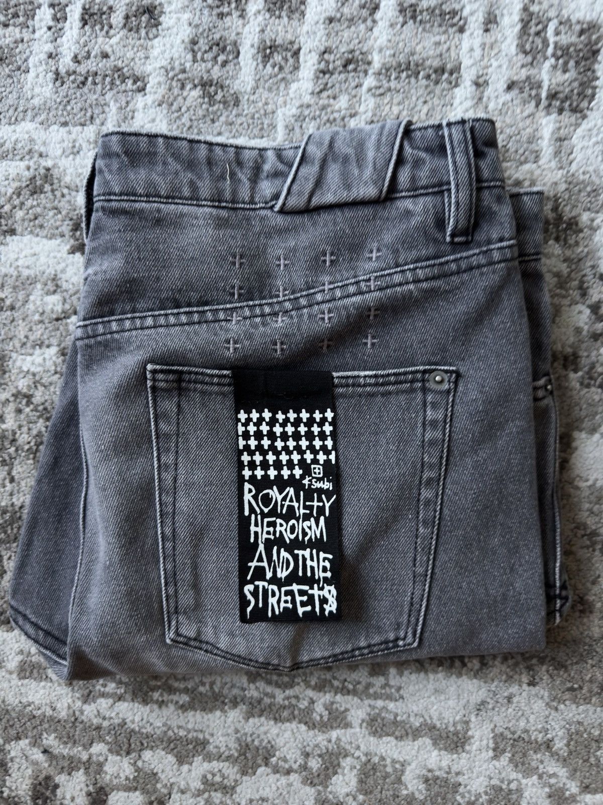 image of Ksubi Chitch Slim Fit Jeans in Grey, Men's (Size 36)