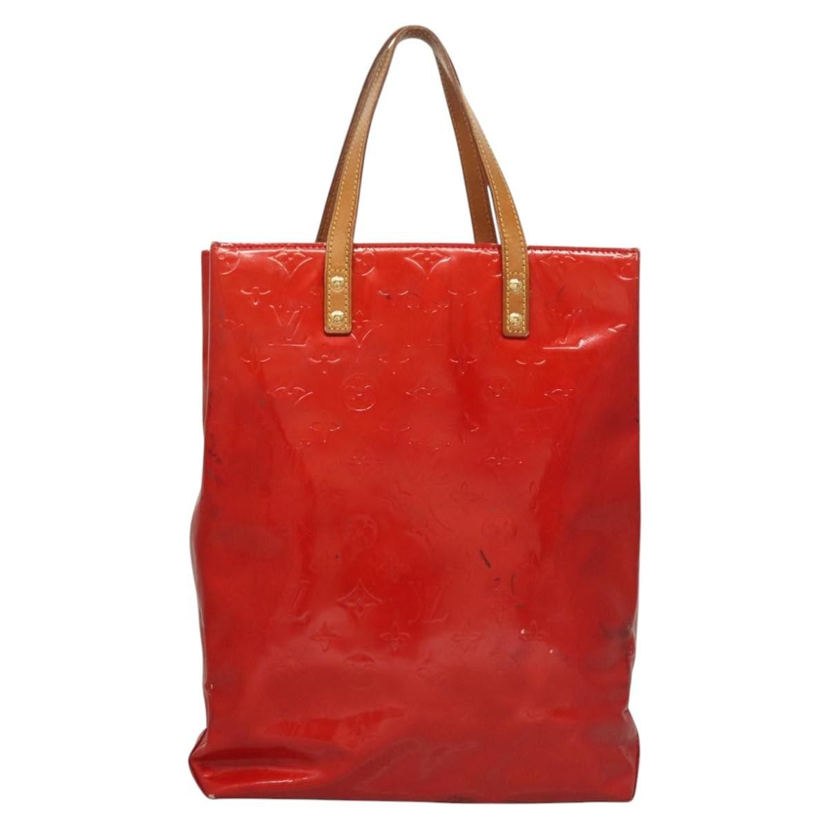 Louis Vuitton LOUIS VUITTON Monogram Vernis Reade MM Hand Bag Red Rouge Size ONE SIZE - 2 Thumbnail