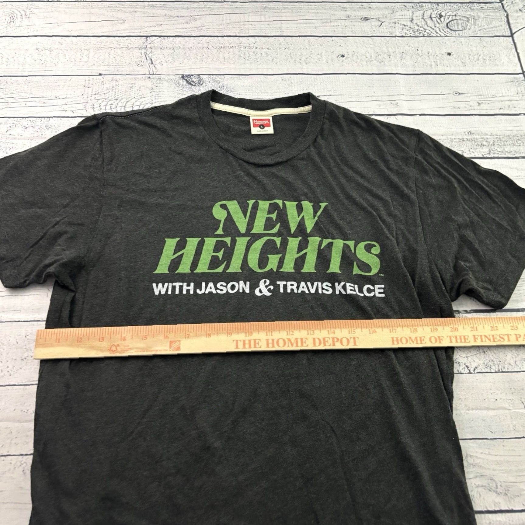 Vintage Homage New Heights Jason Travis Kelce Short Sleeve T Shirt Men's L Gray Size US L / EU 52-54 / 3 - 3 Thumbnail