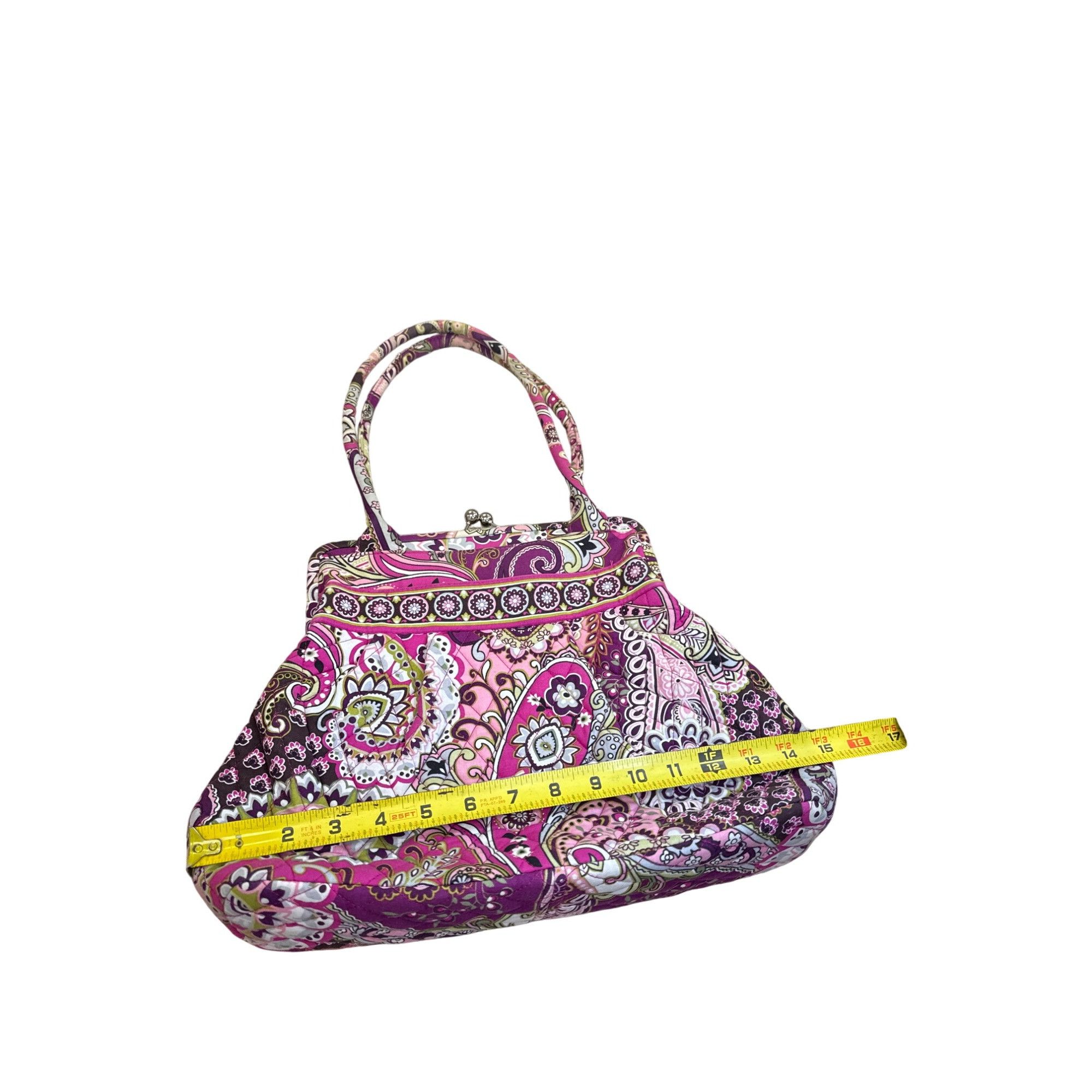 Vera Bradley Vera Bradley Pink Paisley Kisslock Closure Handbag shoulderb Size ONE SIZE - 9 Thumbnail