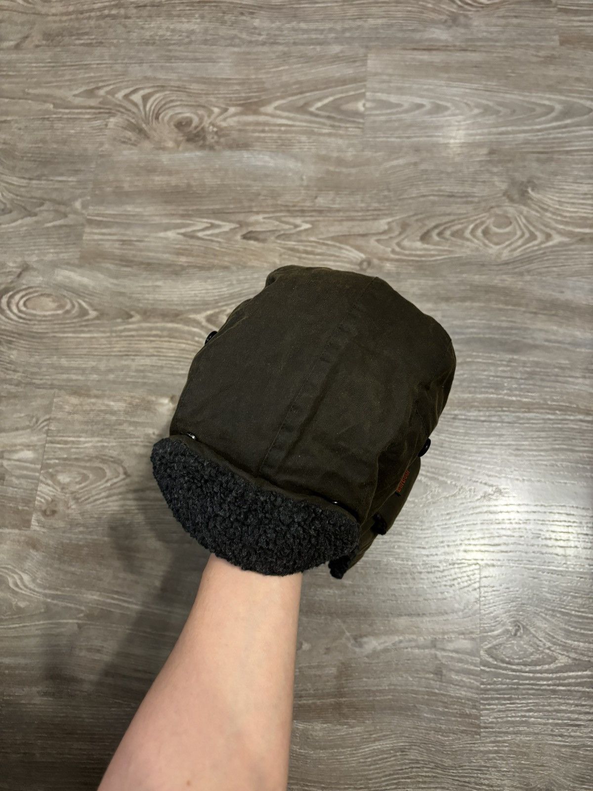 Barbour × Vintage Barbour Wax Cotton Trapper Hat Size ONE SIZE - 7 Thumbnail