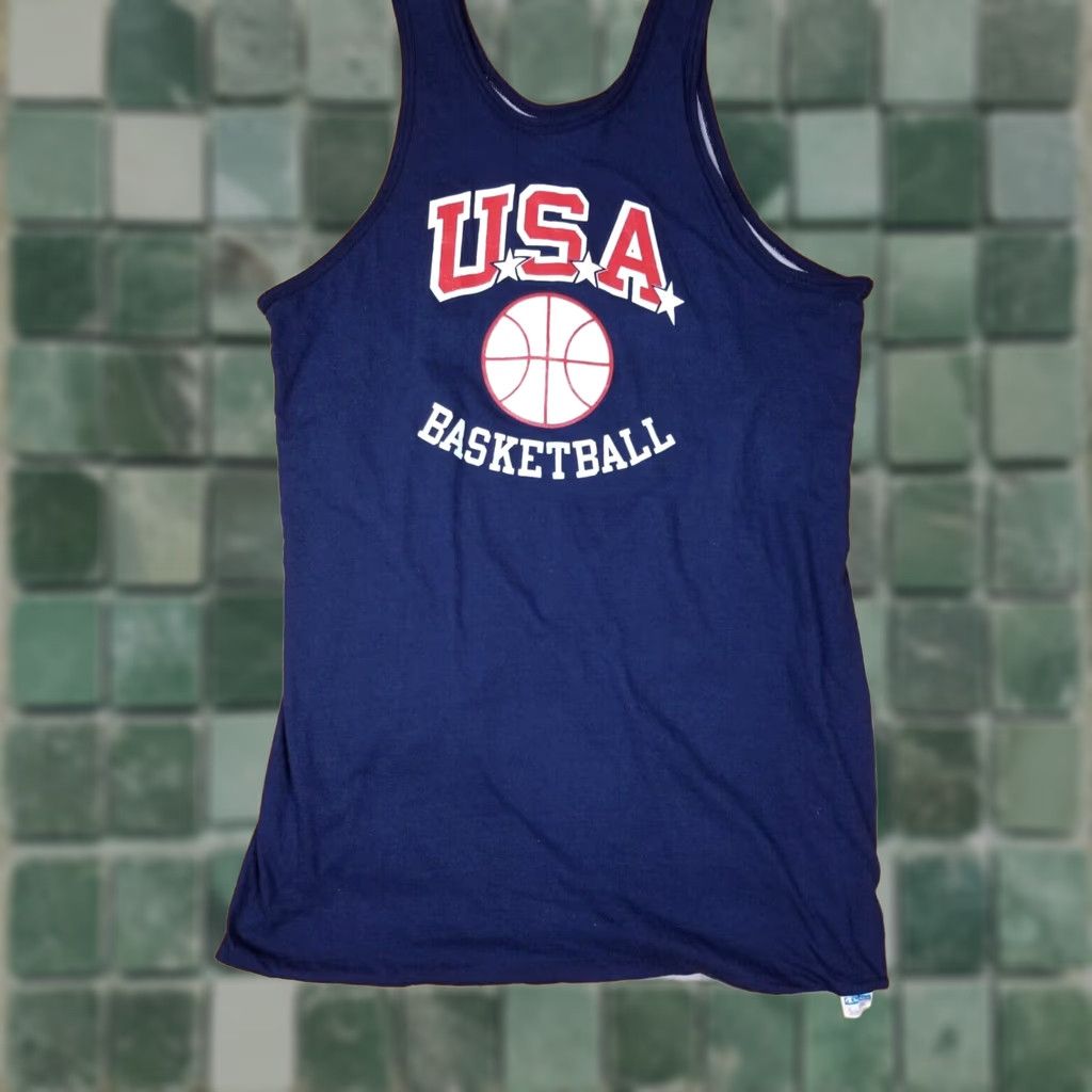 Champion VINTAGE USA Champion BLUE BAR 2 PLY TANK TOP MEN'S XLARGE T-Shirt Size US XL / EU 56 / 4 - 1 Thumbnail