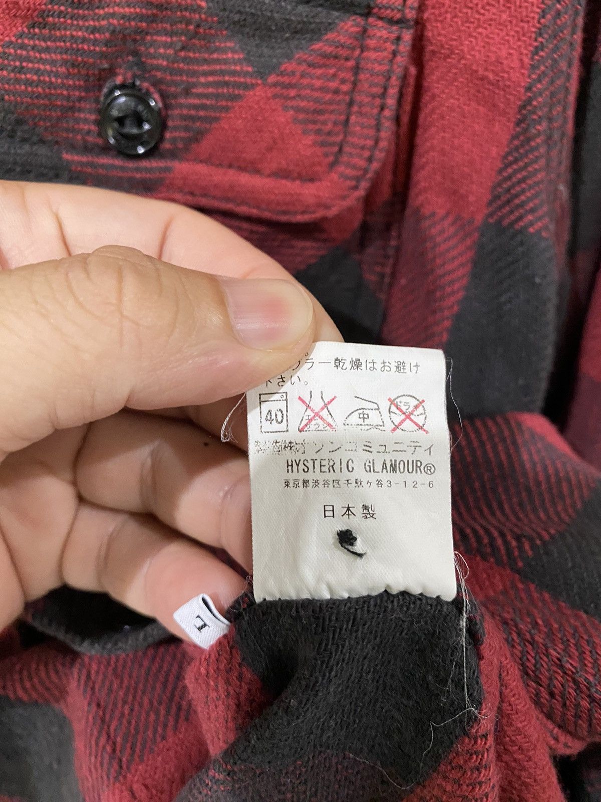 Hysteric Glamour 1990s 🔥 Checked Chain stitch flannel Size US M / EU 48-50 / 2 - 15 Thumbnail