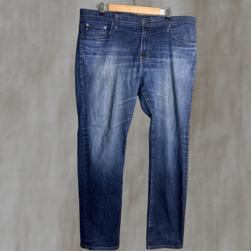 Vintage AG Adriano Goldschmied The Graduate Jeans Men Dark Wash 40x32 Straight Blue Size US 38 / EU 54 - 1 Thumbnail