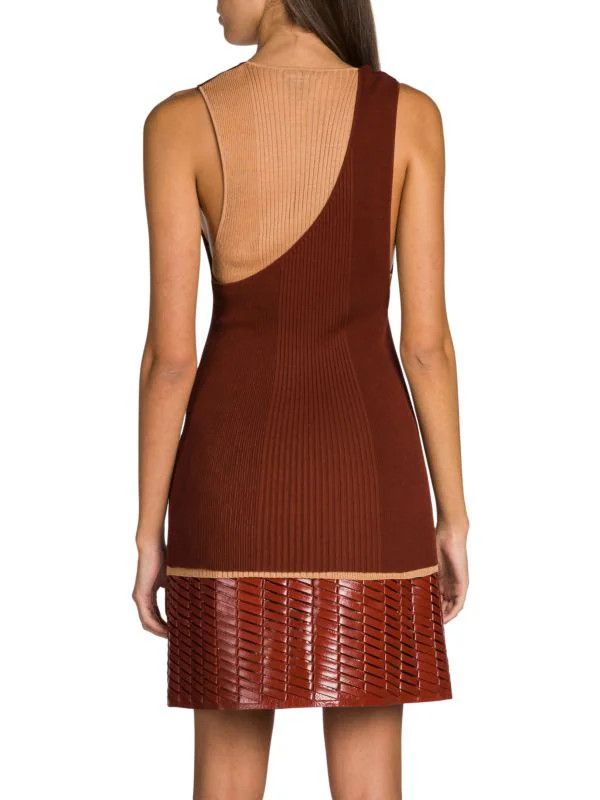 Bottega Veneta o1y0725 Tank Top in Rust/Beige Size XS / US 0-2 / IT 36-38 - 4 Thumbnail