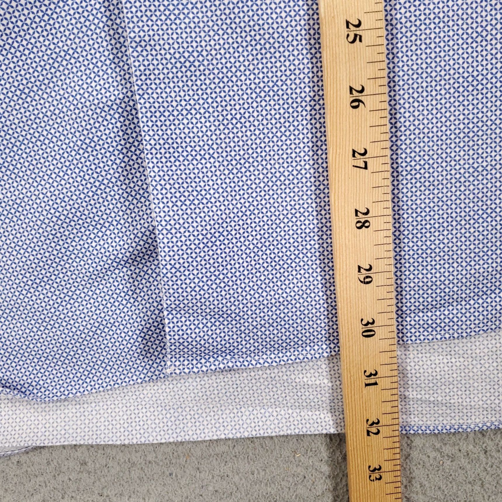 Van Heusen Van Huesen Flex Shirt Men 18 Button-Up Geometric Diamonds Blue Regular Size US XXL / EU 58 / 5 - 3 Thumbnail