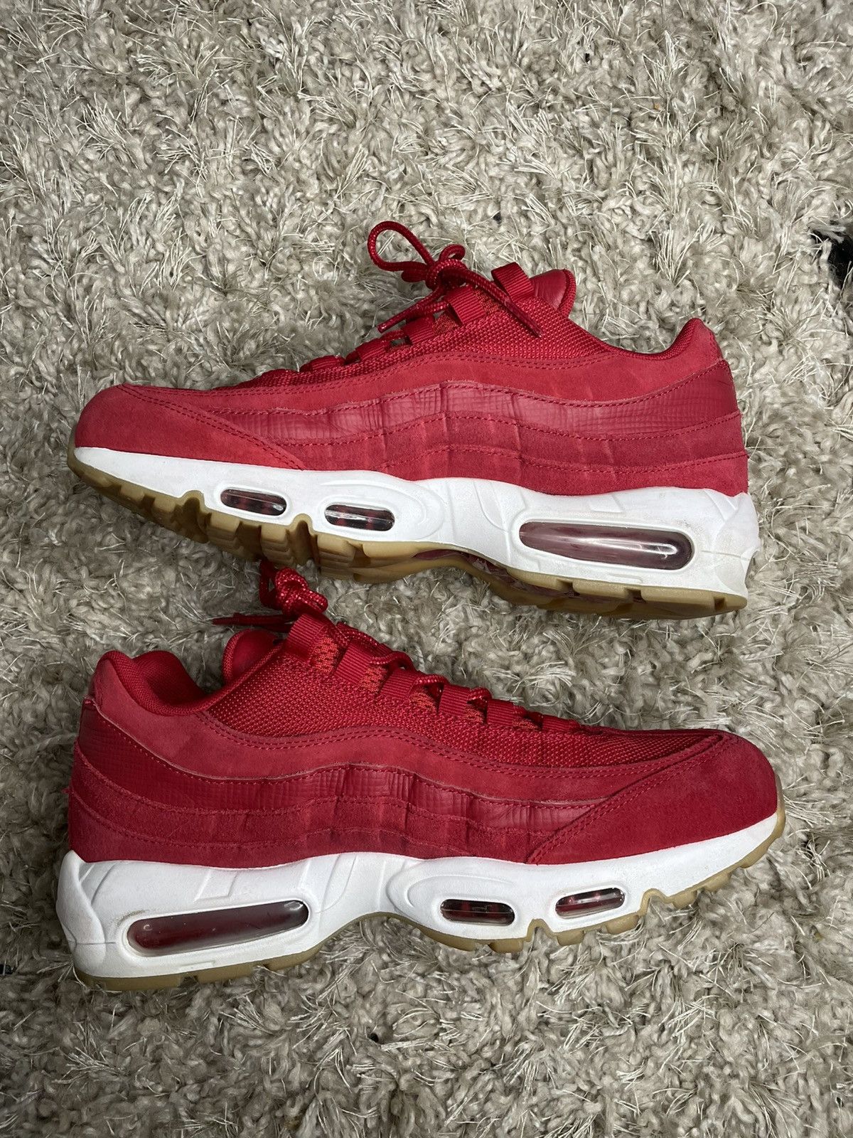 Nike Nike Air Max 95 Premium Gym Red Size US 9 / EU 42 - 3 Thumbnail