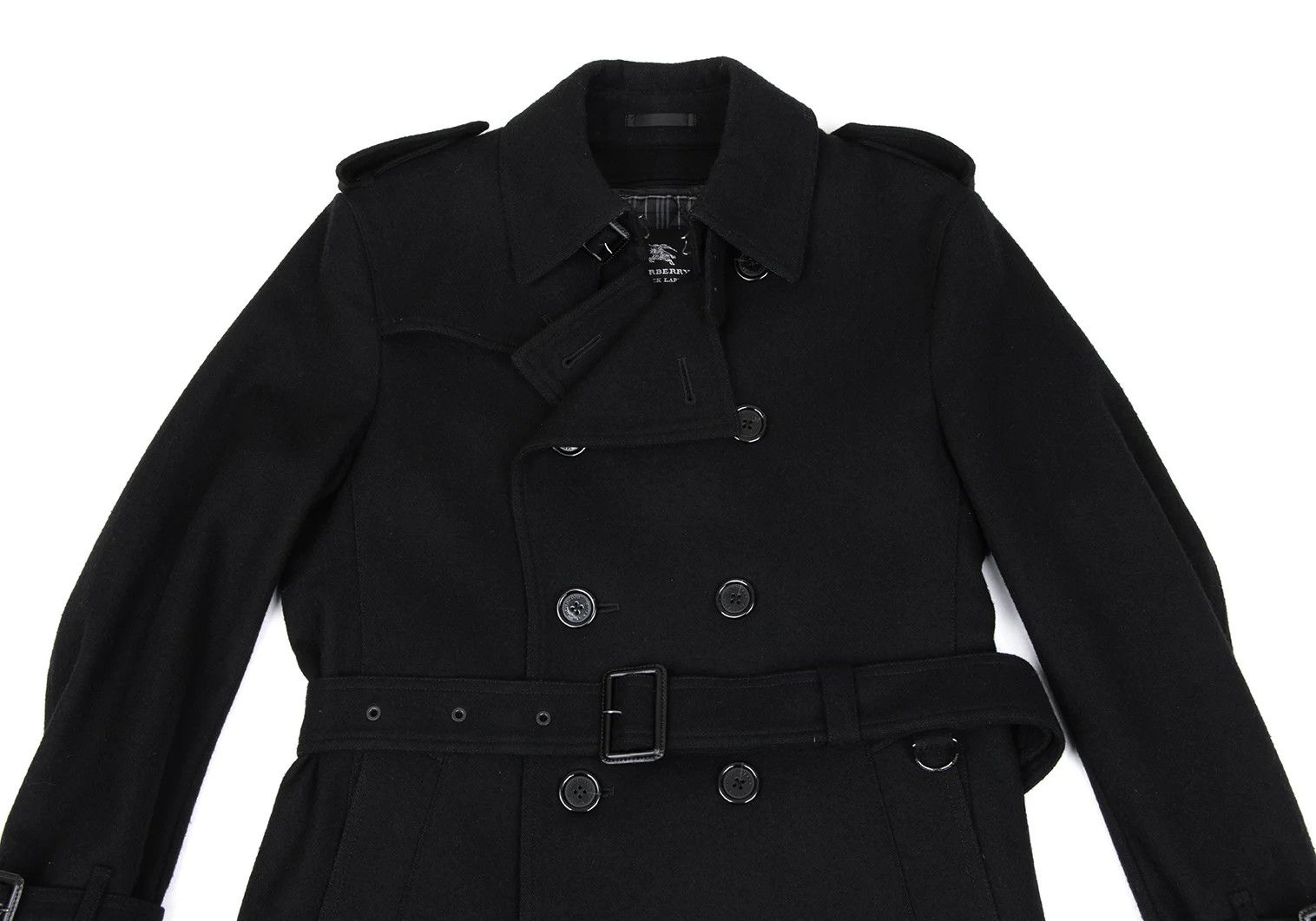Burberry Wool Melton Half Coat with Removable Liner in Black, Size M Size US M / EU 48-50 / 2 - 2 Thumbnail