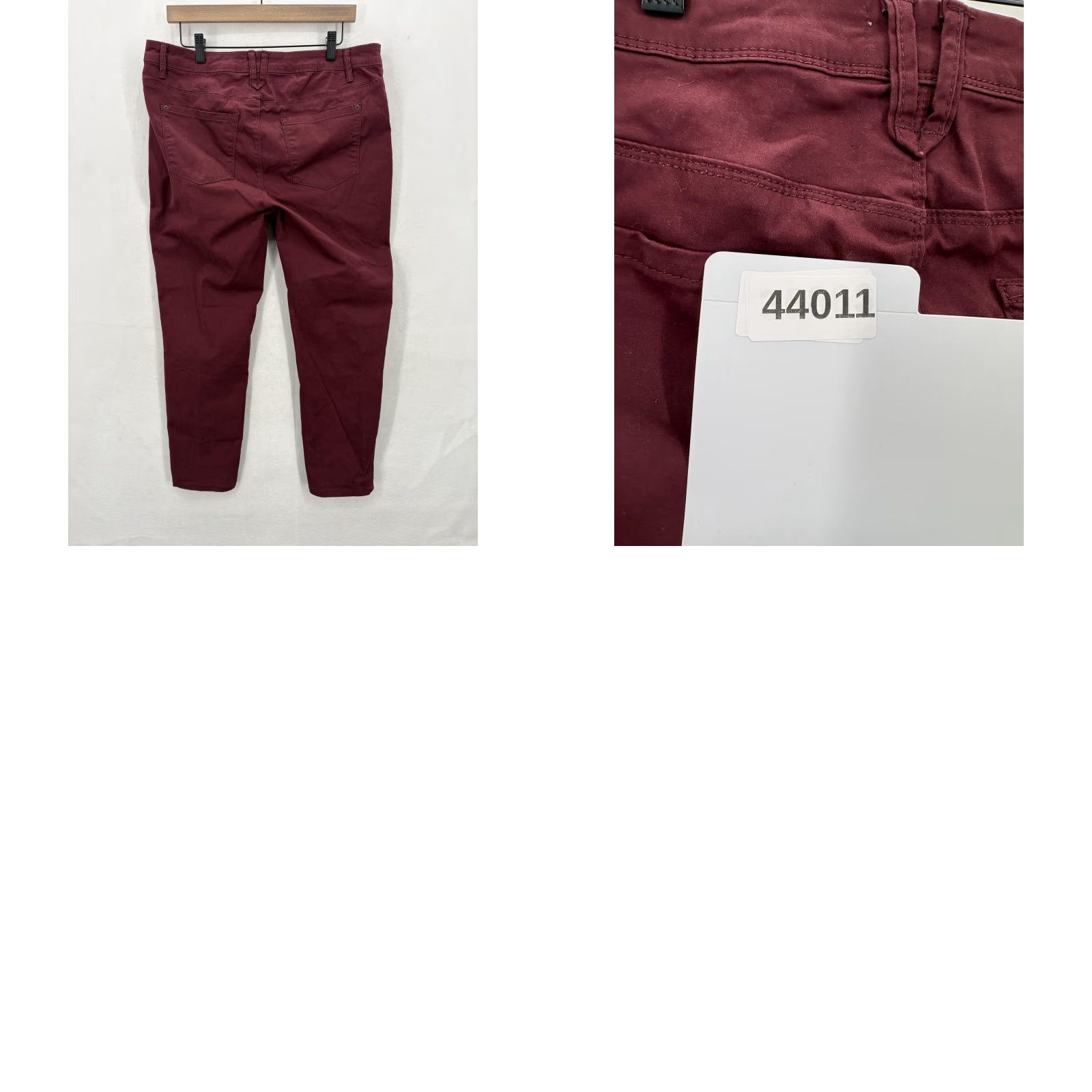 Vintage Curve Appeal Pants Womens 14/32 Burgundy Minimalist Jegging Stretch Skinny NWT Size 36" / US 14 / IT 50 - 10 Thumbnail