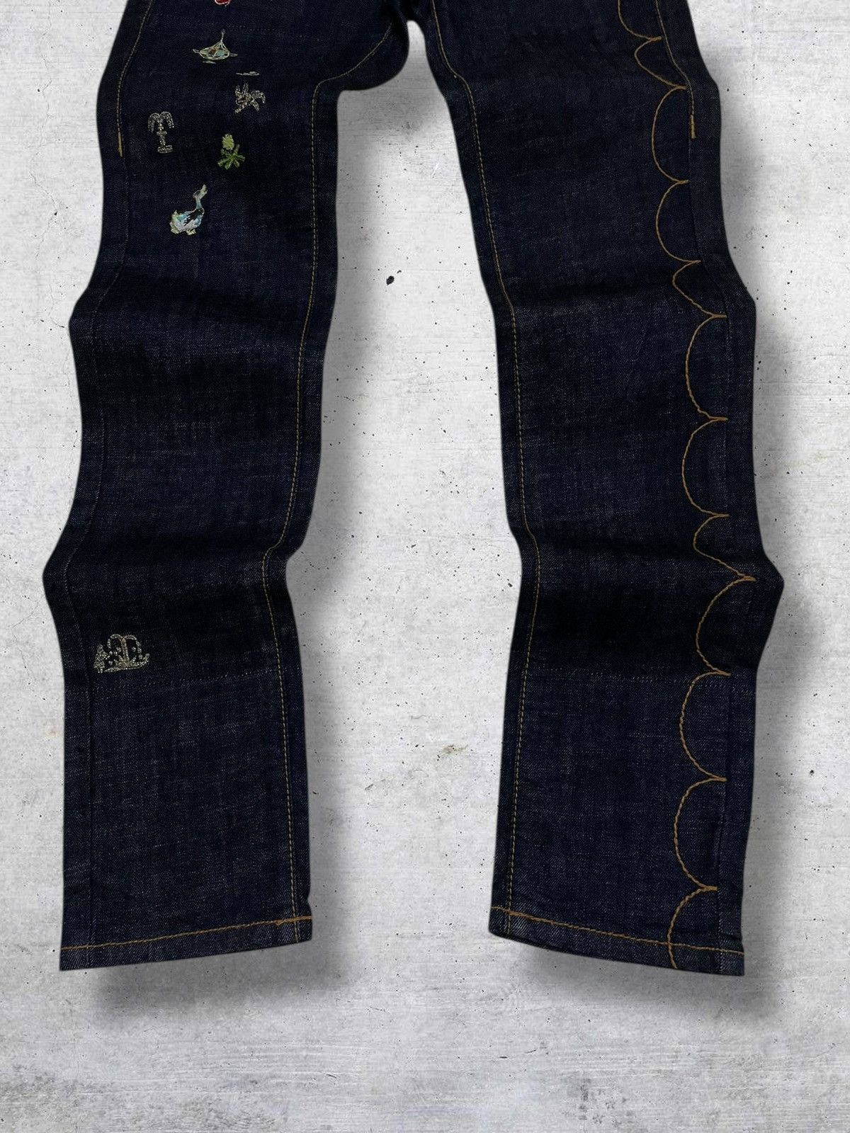 Japanese Brand VINTAGE SUPER 90S HAKKA JAPAN DESIGNER ARTISTIC ART DENIM Size US 29 - 2 Thumbnail