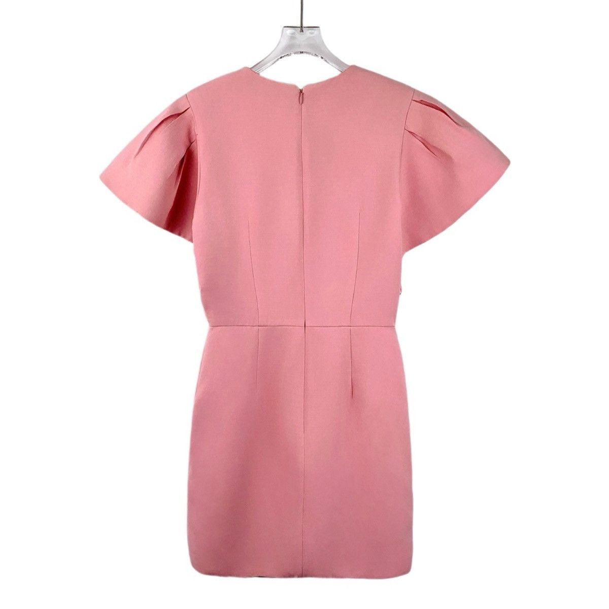 Alexander McQueen Alexander McQueen Pink Puff Sleeve Crew Neck Dress K26WX Size M / US 6-8 / IT 42-44 - 2 Thumbnail