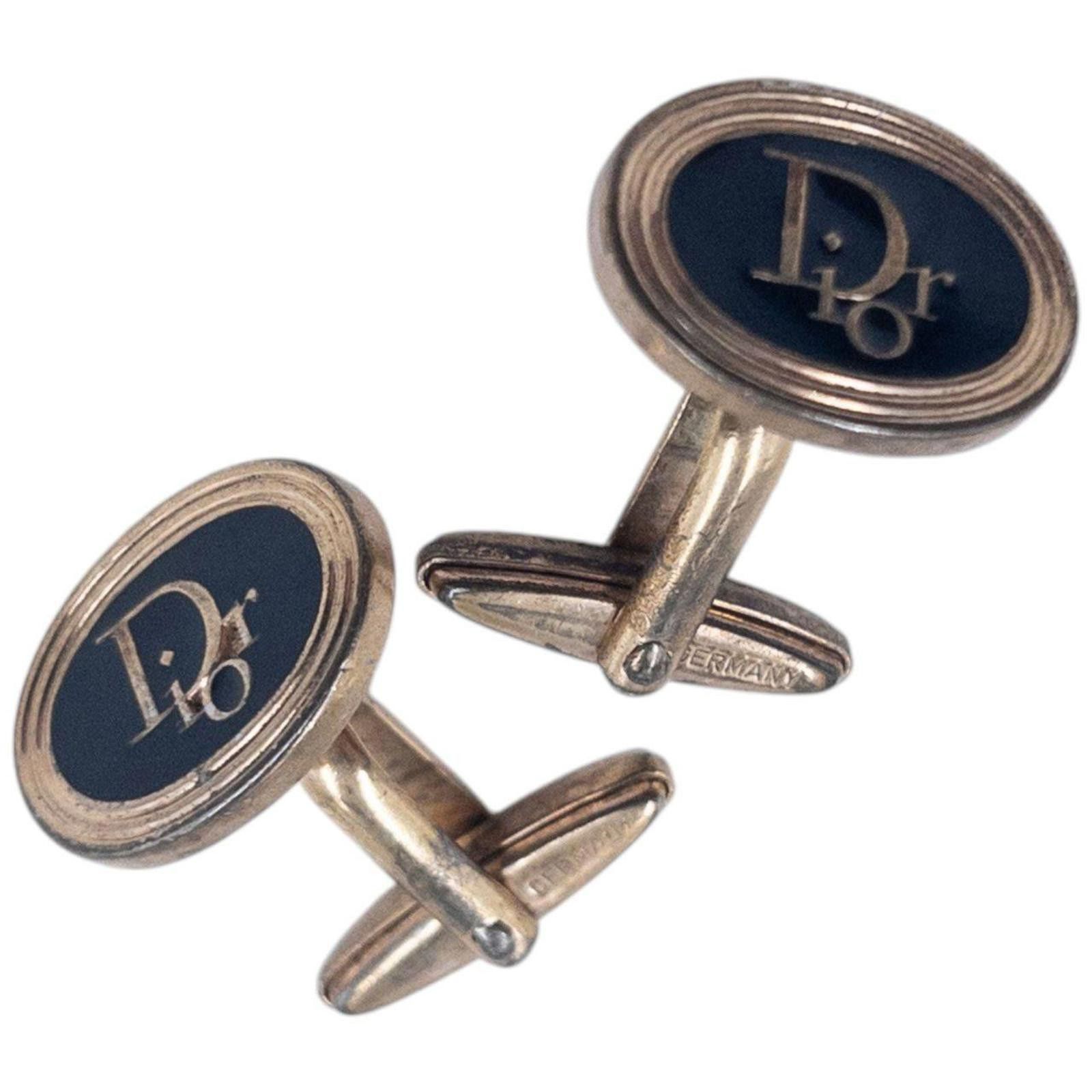 Dior Vintage 90s Dior Embossed Cufflinks Size ONE SIZE - 1 Thumbnail