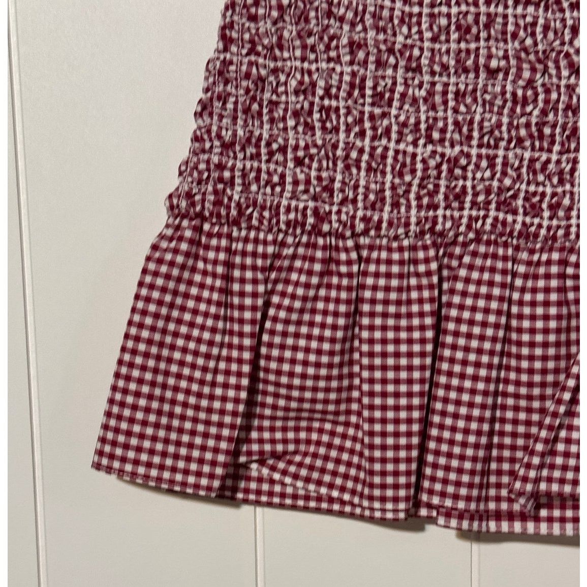 REVOLVE Petersyn Mini Benson Gingham Off-Shoulder Dress XS Red/White Size XS / US 0-2 / IT 36-38 - 12 Thumbnail