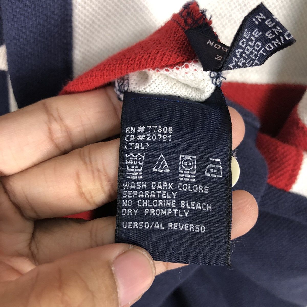 Japanese Brand × Tommy Hilfiger Tommy Hilfiger Polo Shirt Rare Design American Flag Size US L / EU 52-54 / 3 - 13 Thumbnail
