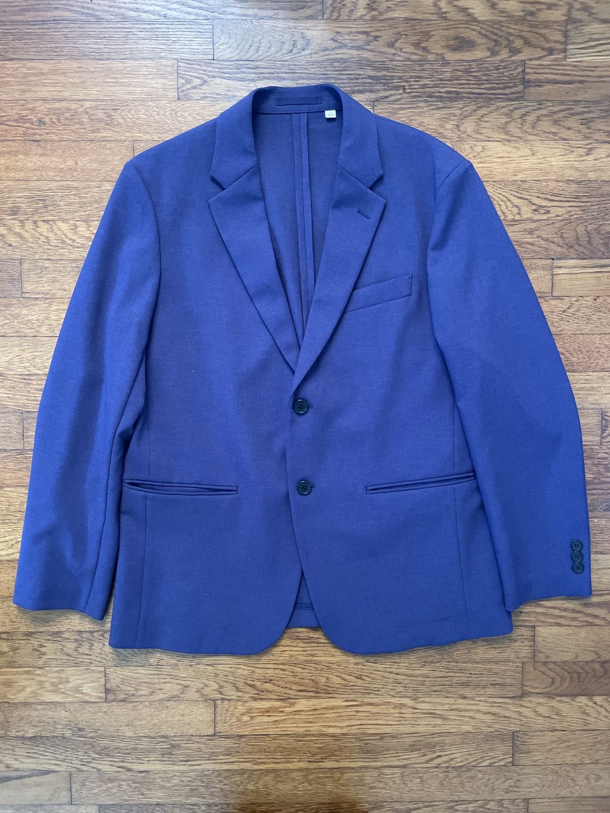 Image of Marni Uniqlo Suit Jacket And Trousers in Blue, Men's (Size Small)