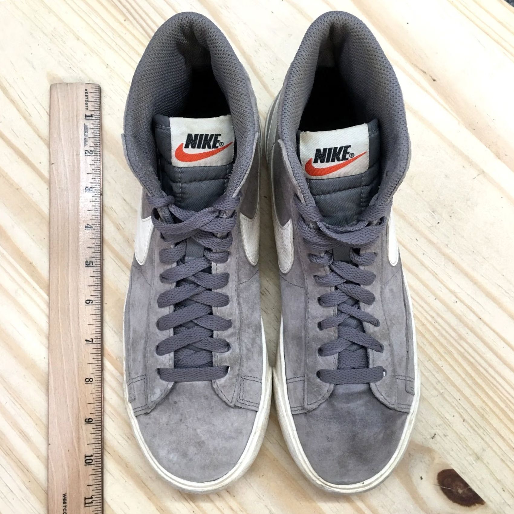 Nike Nike Womens 7.5 Blazer Mid Suede Lace Up Sneakers Gray US Size 7.5 - Athletic Wear Size M / US 6-8 / IT 42-44 - 7 Thumbnail