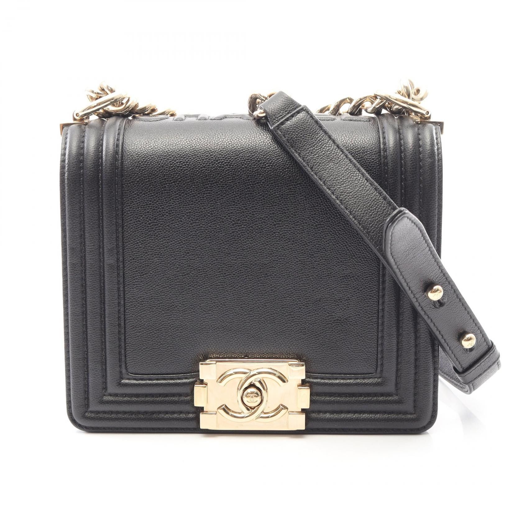 Chanel Chanel Chanel Boy Chanel Grained Calf Shoulder Bag Leather Shoulder Bag DUTY FREE for USA Size ONE SIZE - 1 Thumbnail