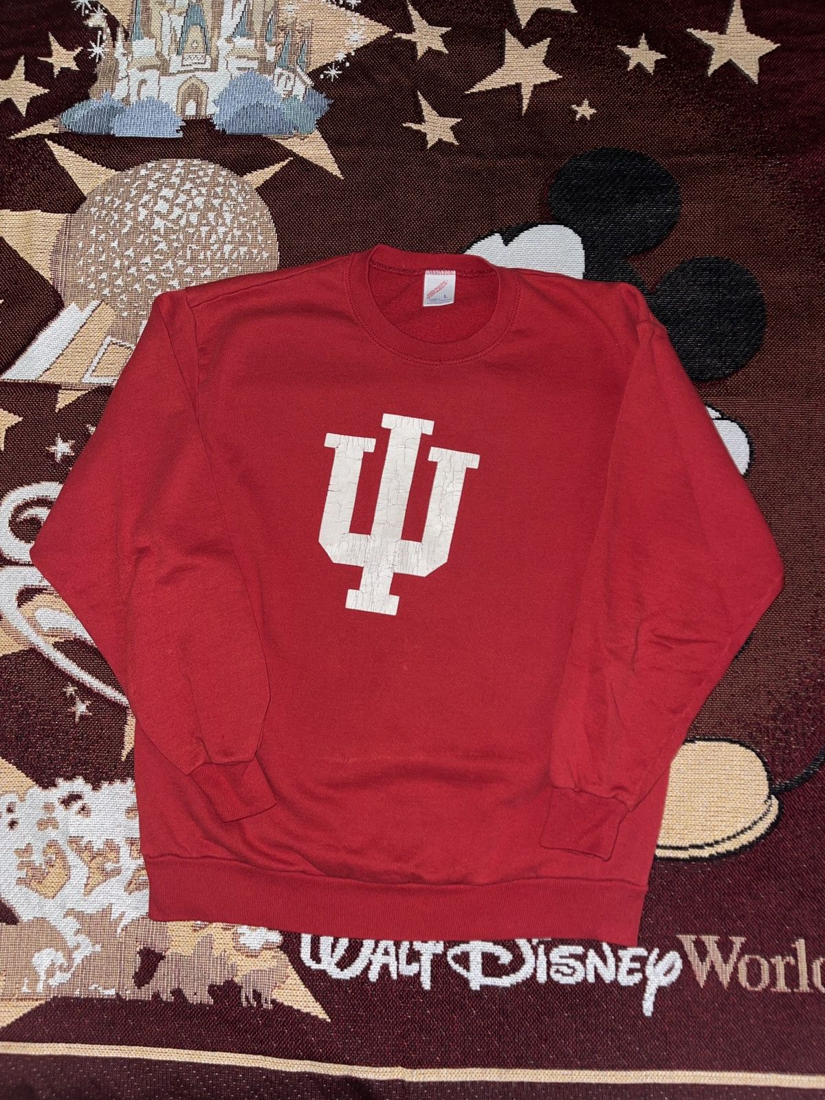 Vintage Vintage 90s Indiana University Big Logo Sweatshirt Size US L / EU 52-54 / 3 - 1 Thumbnail