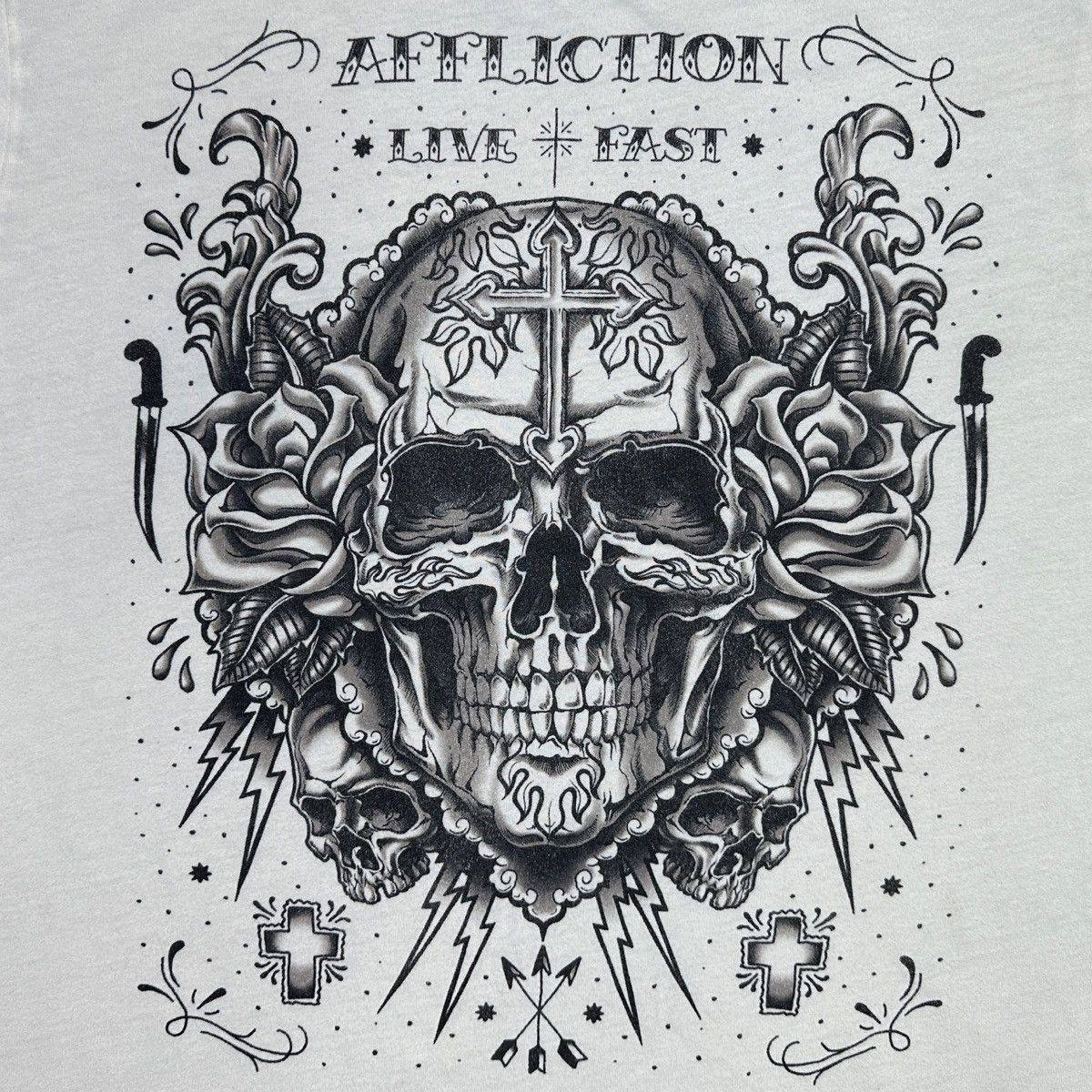 Other Affliction Inked Decompose Distressed Tee Size US L / EU 52-54 / 3 - 2 Thumbnail