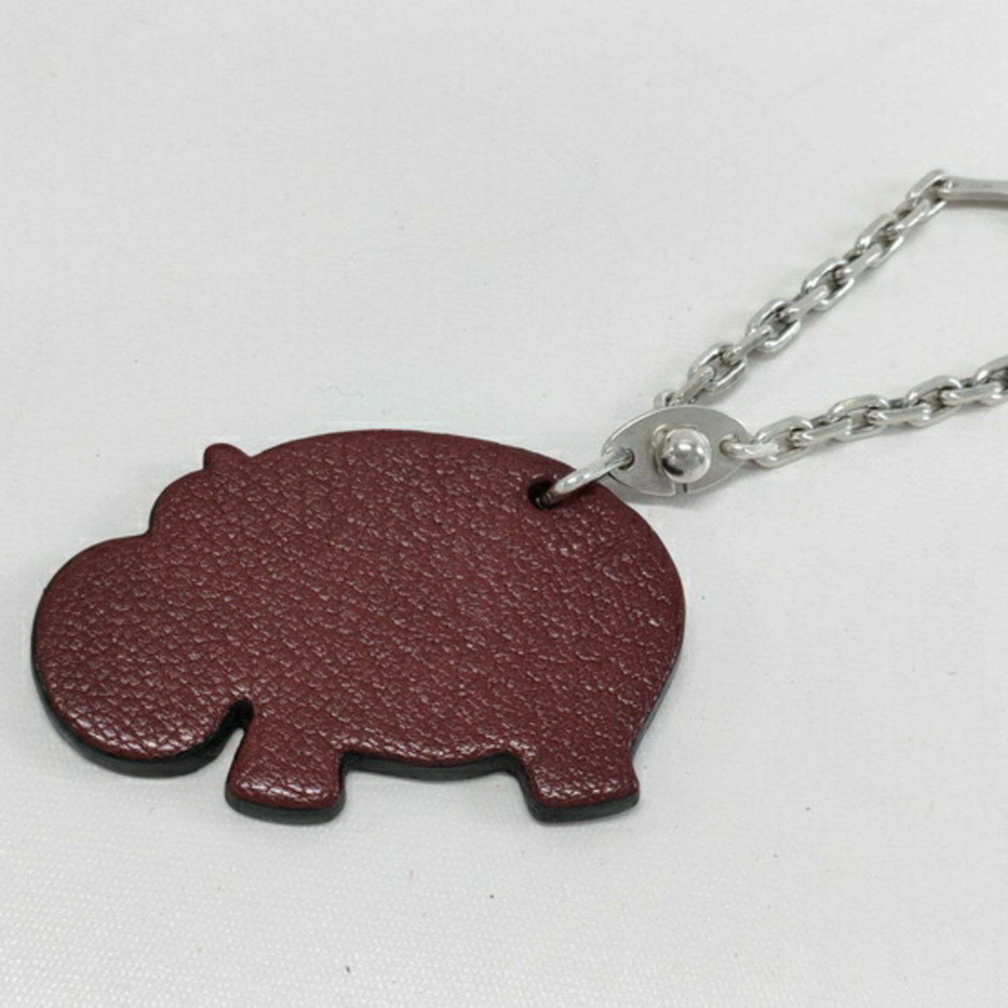 Hermes Hermes Bag Charm Hippopotamus - Brown Red Leather Men Women Animal Hippo Size ONE SIZE - 1 Thumbnail