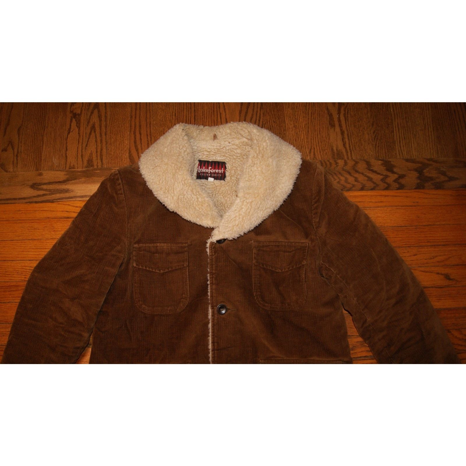 Vintage VTG Corduroy Sherpa Lined Jacket Brown 42 Ranch Coat Work Size US L / EU 52-54 / 3 - 2 Thumbnail