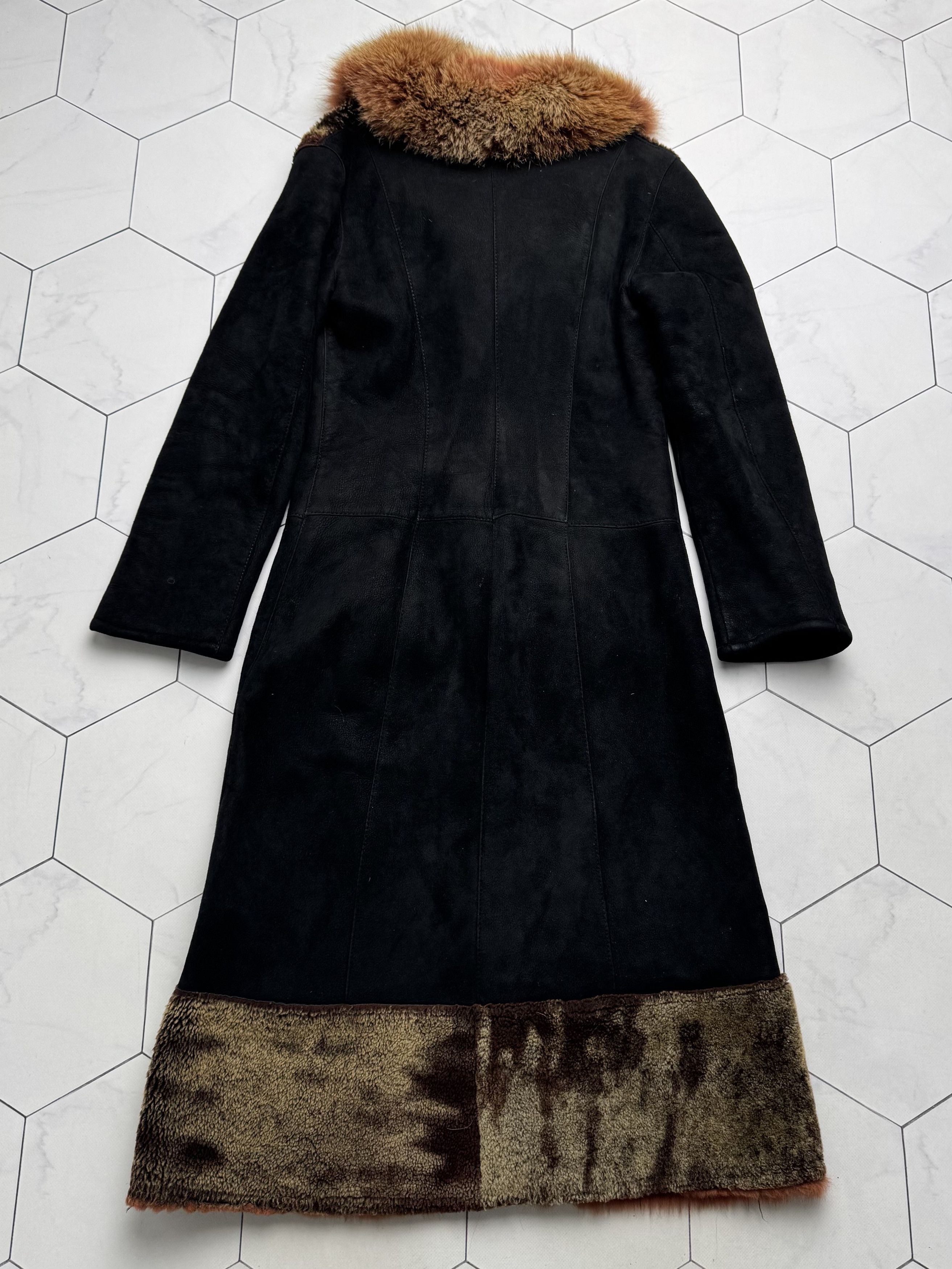 Vintage Vintage Real Sheepskin Coat With Real Fur Neck (B505)E2D15 Size XS / US 0-2 / IT 36-38 - 8 Thumbnail