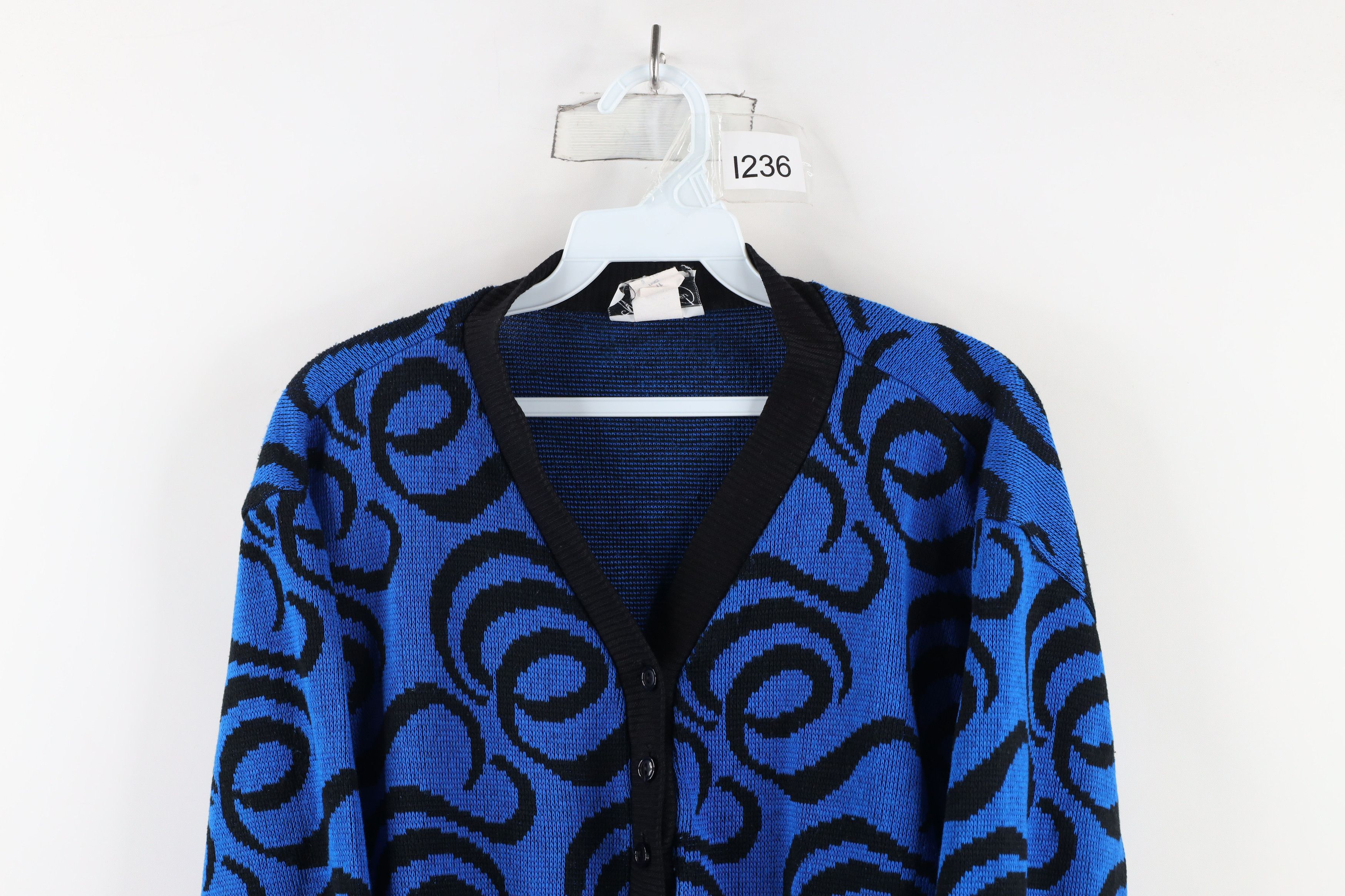 Vintage Vintage 90s Streetwear Half Sleeve Knit Henley Sweater USA Size L / US 10 / IT 46 - 2 Thumbnail