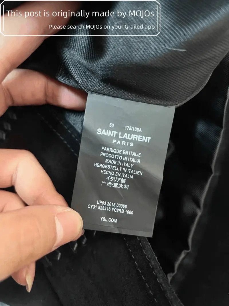 Saint Laurent Paris Sz 50 Saint Laurent Paris Leather Woven Suede Jacket Size US M / EU 48-50 / 2 - 7 Thumbnail