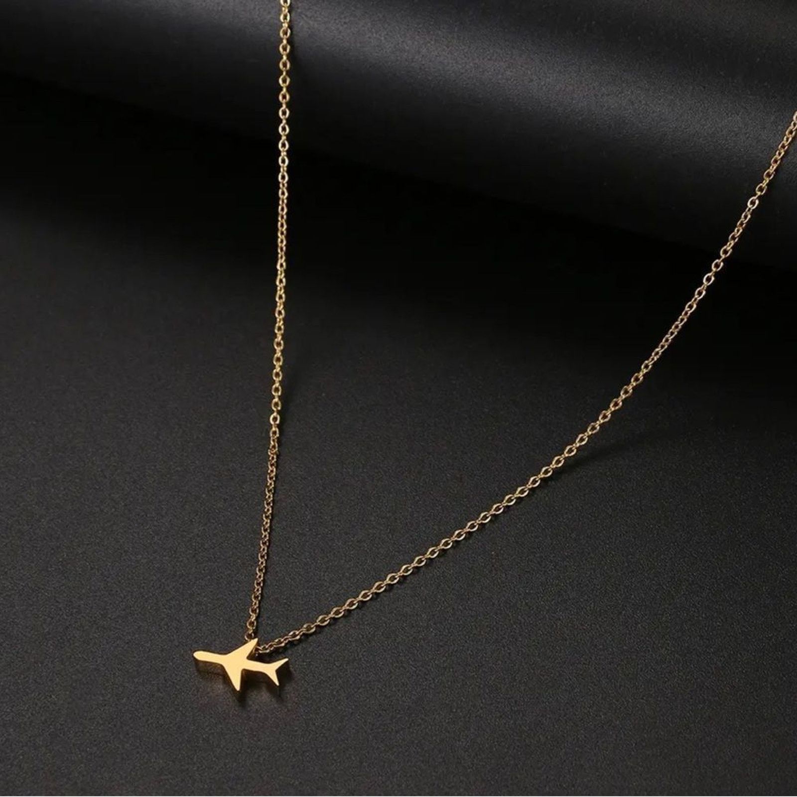 Other Dainty Airplane Necklace, Travel Necklace, Gold Plane Size ONE SIZE - 1 Thumbnail