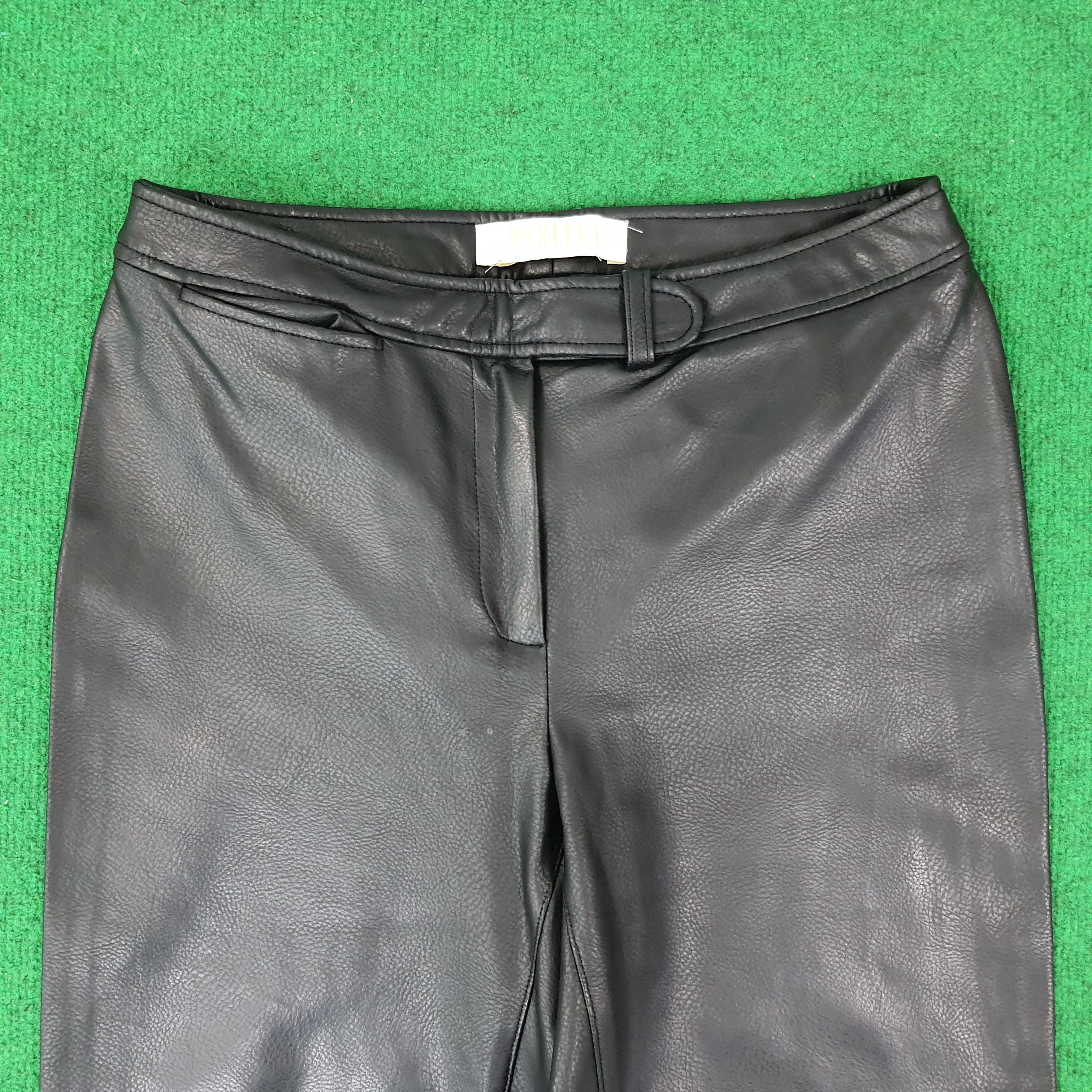Marella Vintage Marella Tricot Designer Leather Pants C235N38 Size 28" / US 6 / IT 42 - 2 Thumbnail
