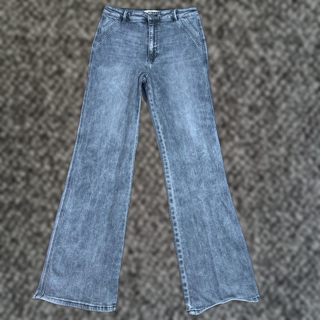 Vintage KanCan Jeans Womens 13/30 Estilo Flare Mid Rise Distressed Denim Blue Size 34" / US 12 / IT 48 - 1 Thumbnail