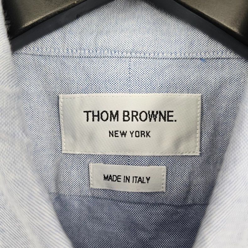 Thom Browne Thom browne Blue pocket striped shirt 2503-Nextarrow Size US L / EU 52-54 / 3 - 3 Thumbnail
