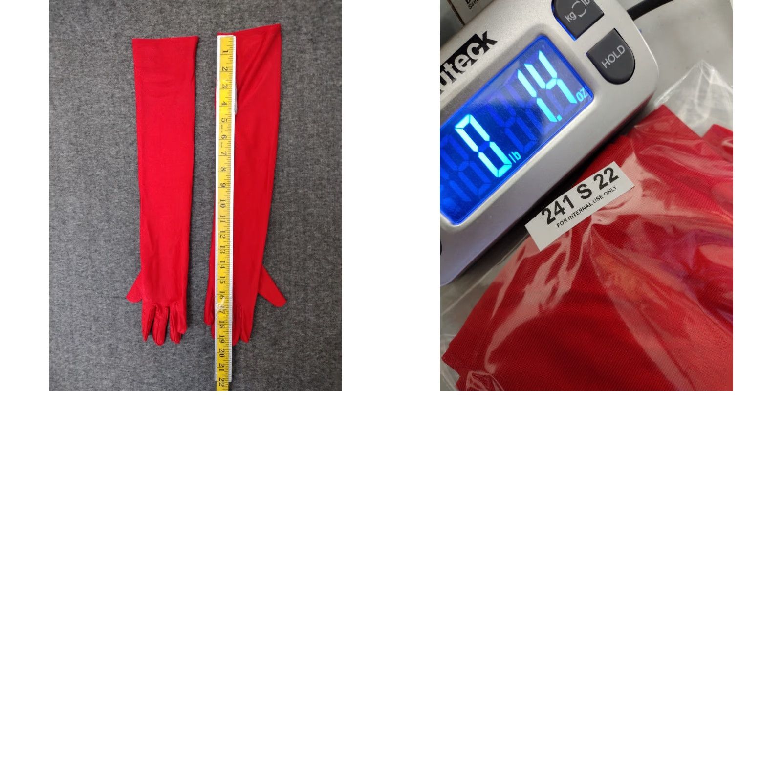 Vintage VINTAGE Long Red Girls Satin Like Gloves Costume Gloves 20" Long Size ONE SIZE - 8 Thumbnail