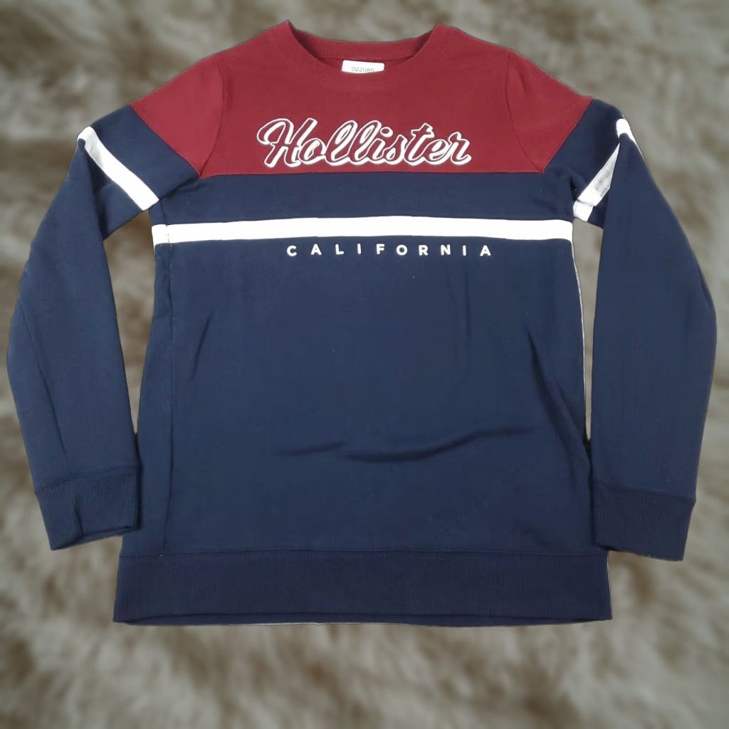 Adidas Hollister Mens Medium Blue Red Casual Pullover Sweatshirt Size US M / EU 48-50 / 2 - 1 Thumbnail