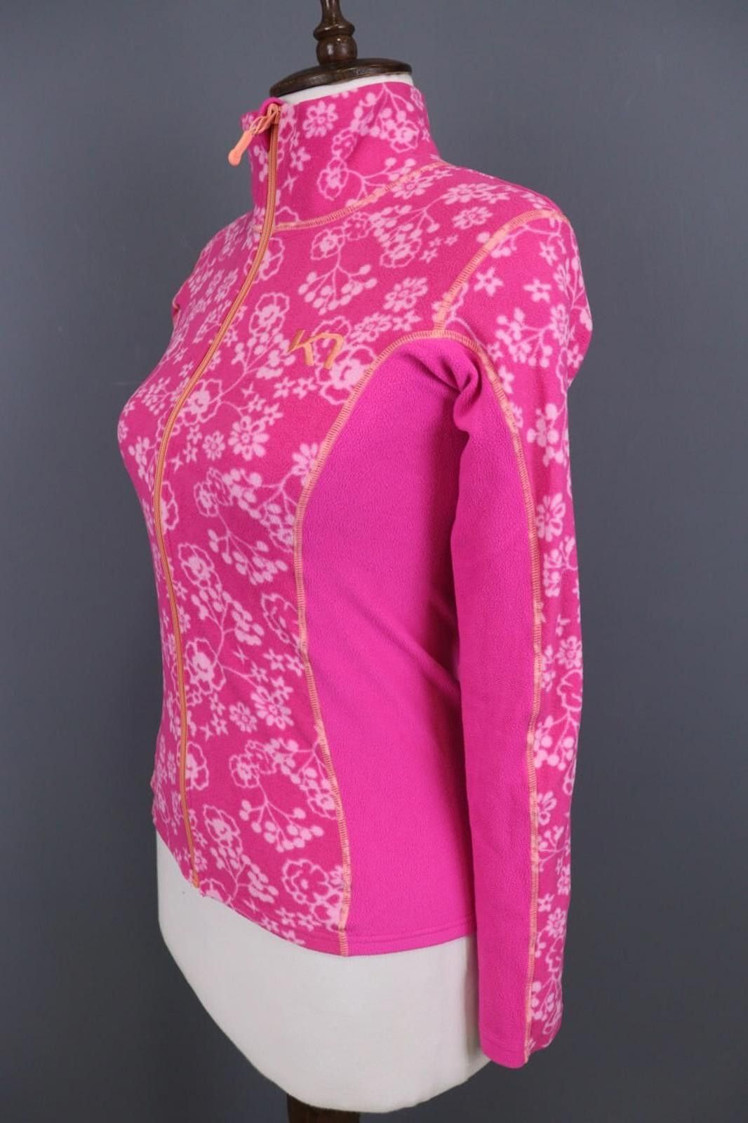 Designer Kari Traa Pink Floral Full Zip Fleece Jacket Size XS Size XS / US 0-2 / IT 36-38 - 9 Thumbnail