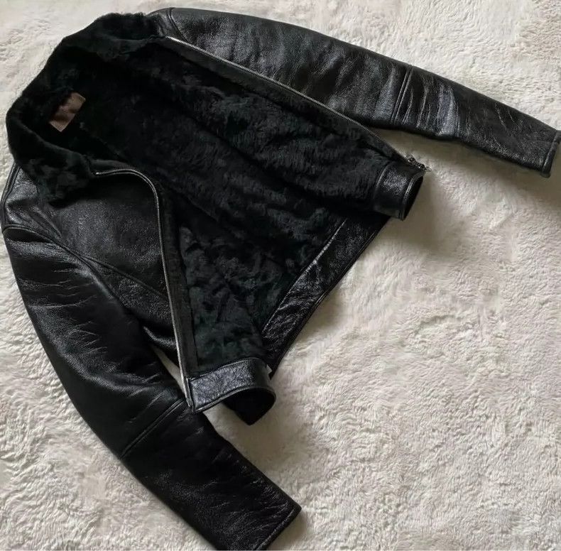 Loewe LOEWE Pleated jacket A dark green lacquered leather coat Size S / US 4 / IT 40 - 5 Thumbnail